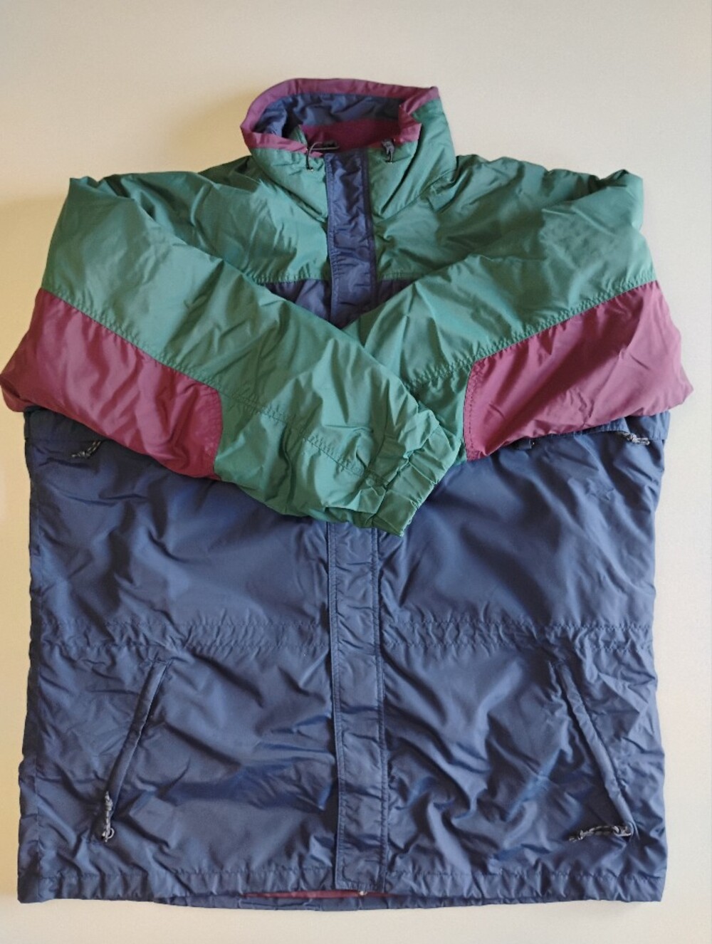 Columbia Men's XXL Vintage Gizzmo 3-in-1 Lined Ski Jacket Green/Navy 1990s Retro